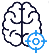 icone cerveau et concentration