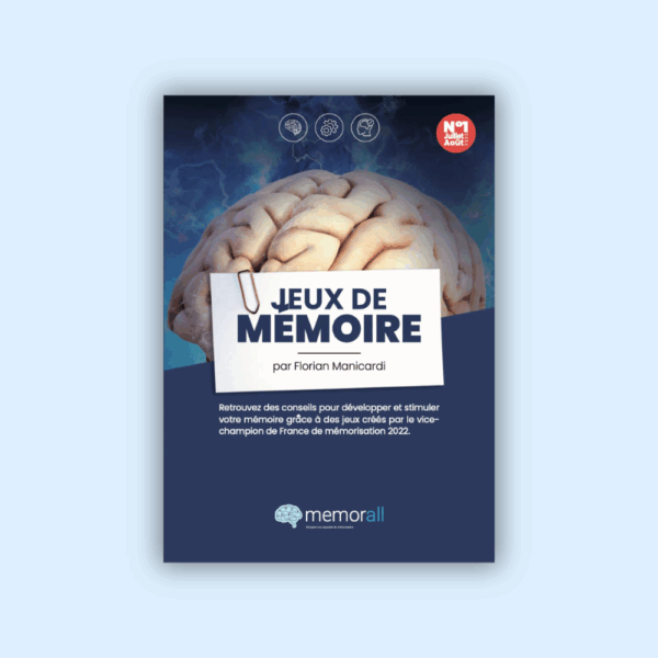 Photo du cahier de jeux de mémoire Memorall Aout 2025